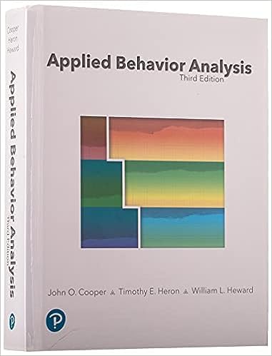 Applied Behavior Analysis 3rd Ed. by John Cooper, Heron Timothy E, Heward William L EPD In Hardcover Hardcover – January 1, 2023